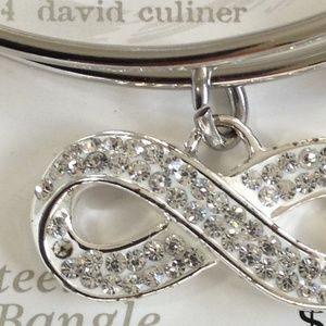 love this life Jewelry - Expandable Bangle with Rhinestone Infinity Charm love this life Jewelry - Expandable Bangle with Rhinestone Infinity Charm